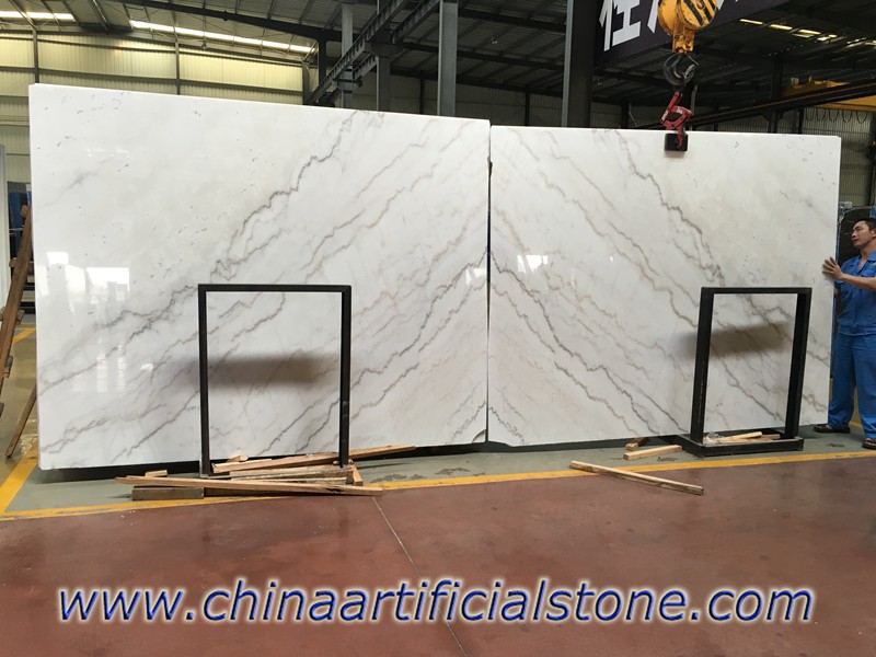 Guangxi White Marble Slabs Book Matched