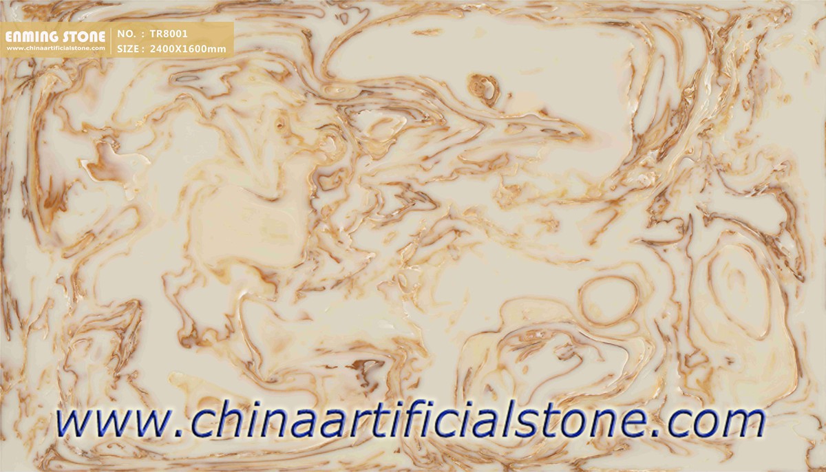 Artificial Translucent Faux Onyx Stone Slab TR8001