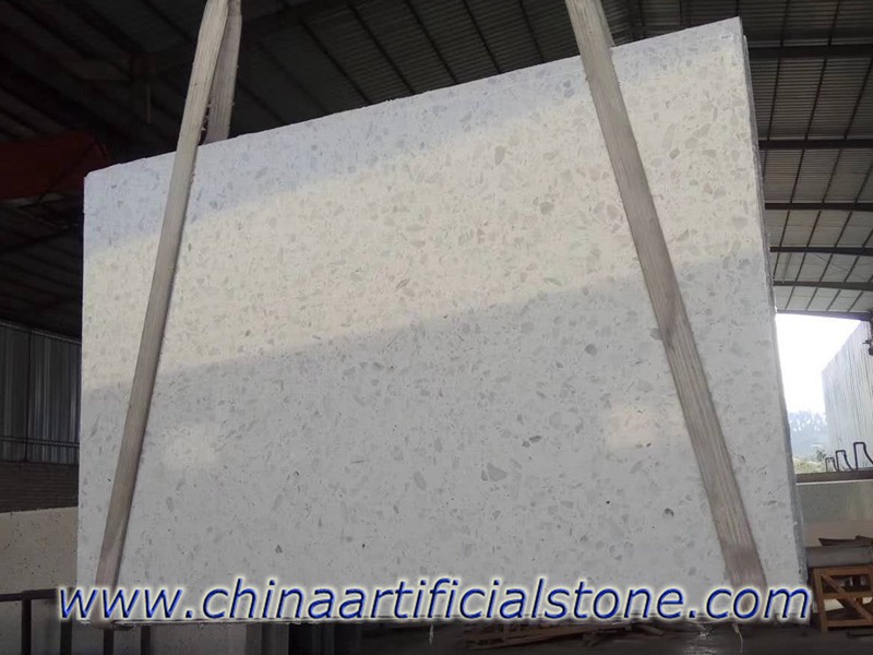 Terrazzo Slabs with Big White Marble Aggregate 