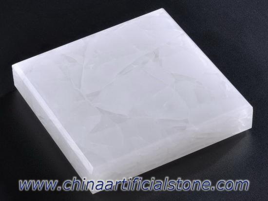 Ash White Jade Glass Glass2 Slabs for Countertop
