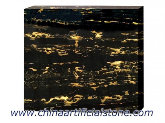 Nero Portoro Marble Black with Gold Slabs and  Tiles