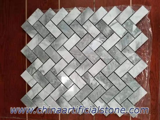 Super White Quartzite Dolomite Mosaics Tiles