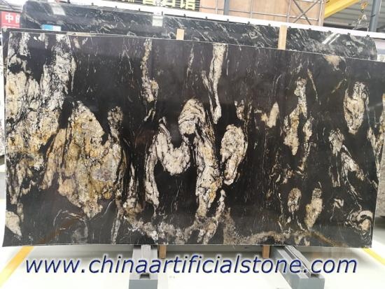 Brazil Matrix Titanium Black Granite Slab