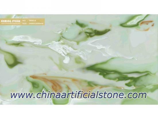 Green Artificial Onyx Backlit Wall Stone Sheets