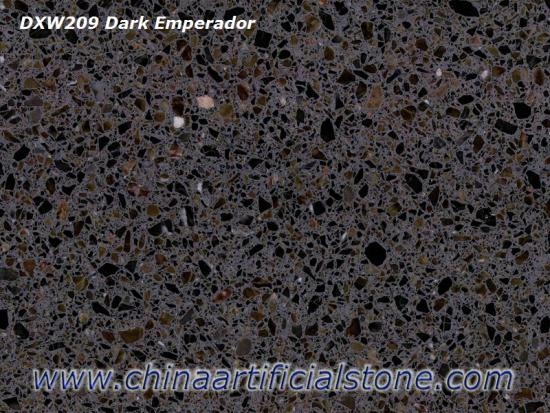Dark Emperador Brown Terrazzo Tiles and Slabs