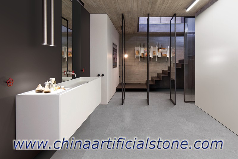 What are the advantage of large format porcelain slabs
