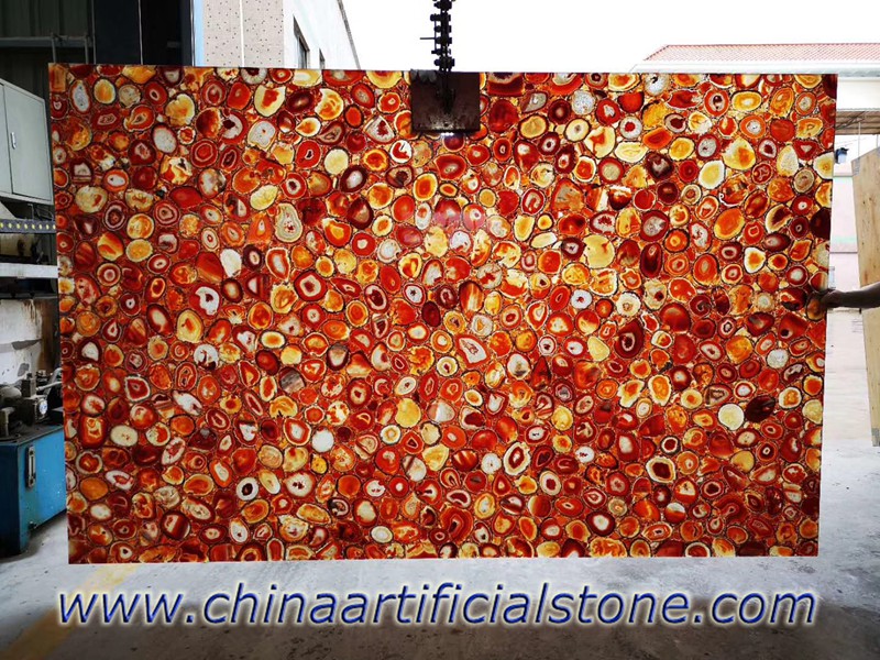 Red Agate Semi Precious Stone Slabs