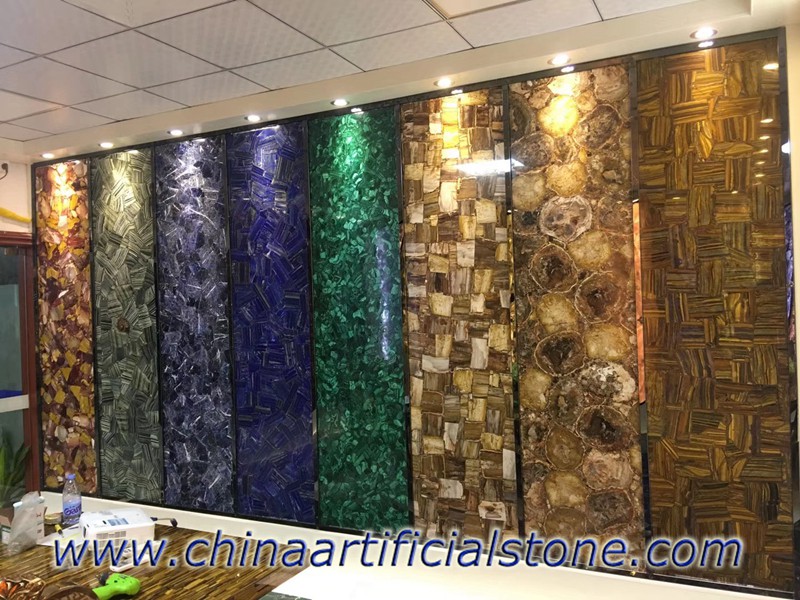 Opaque Semi Precious Stone Gemstone Decoration Panels.