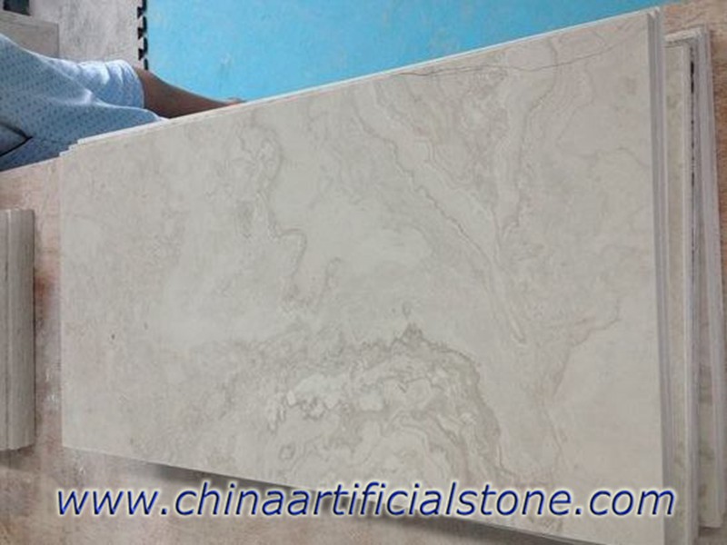 White Wood Grain Marble Cross Cut Tiles