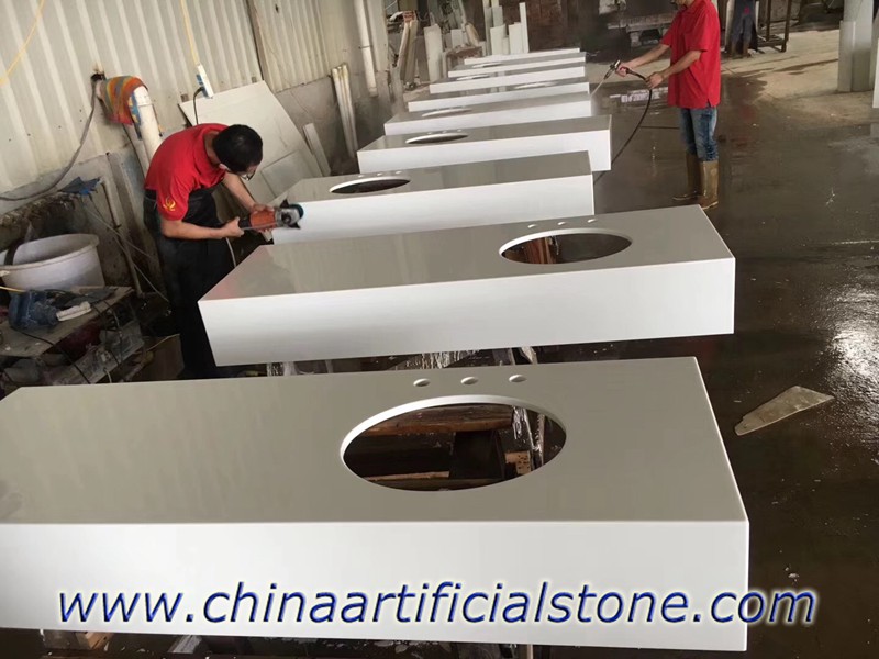 Nanoglass Vanity Tops fabrication