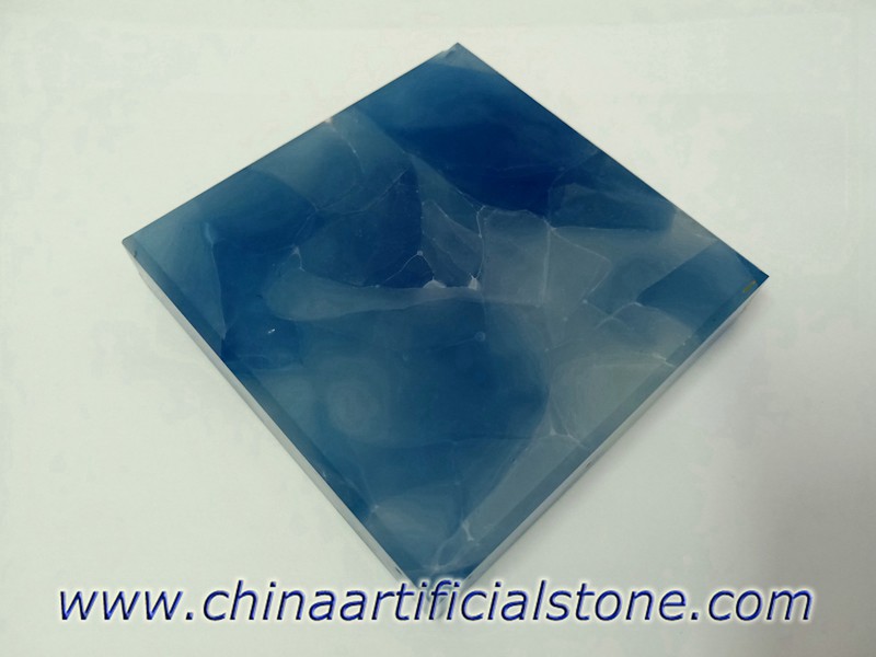 Sky Blue and White Recycled Magna Jade Glass PanelsJGS-803