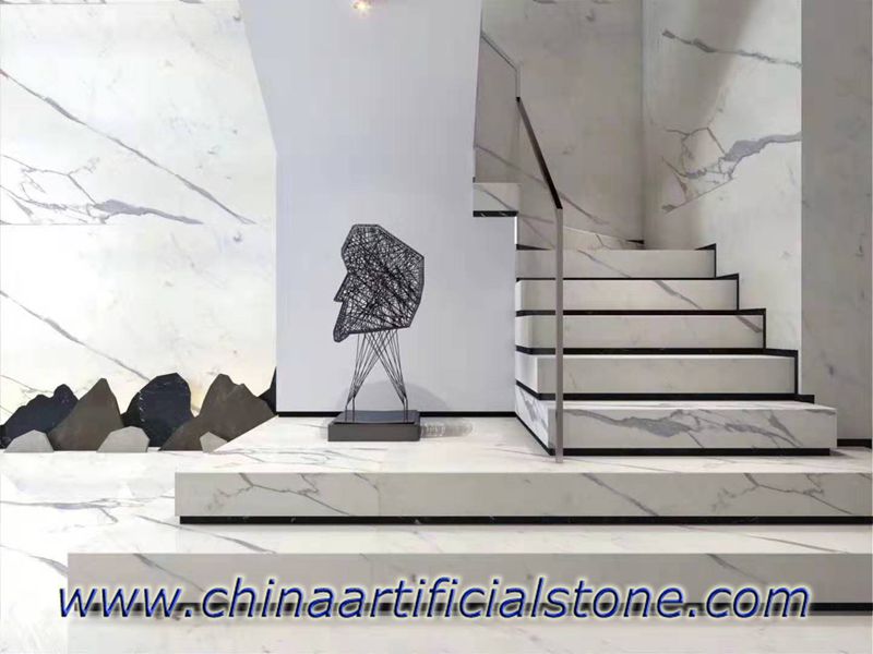 Calacatta White Marble Tiles for floor, wall and stpes