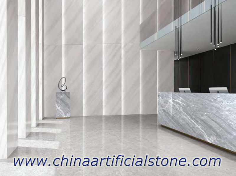 Raffaello White Sintered Stone Wall Facade