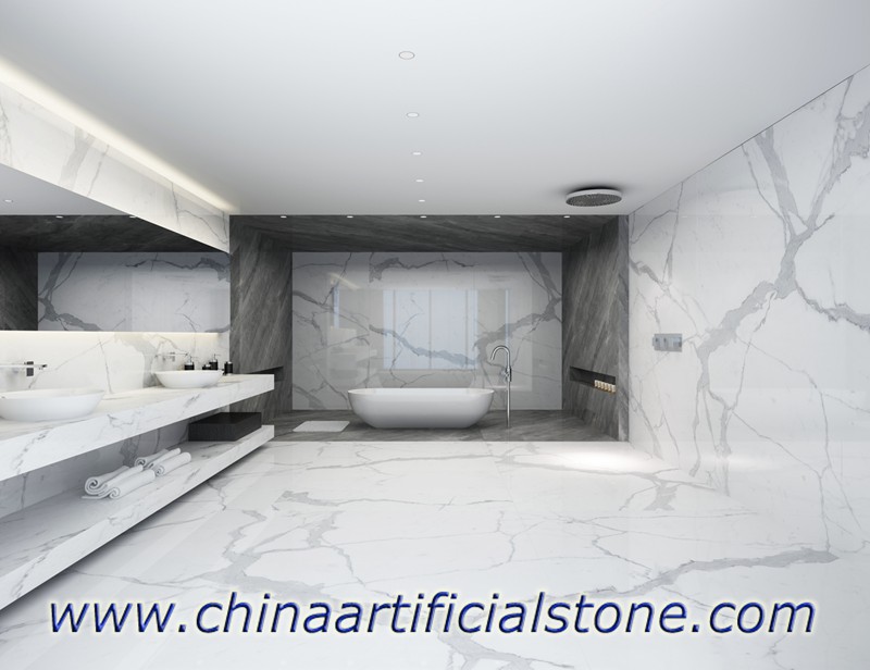 Calacatta White Porcelain Slabs surface