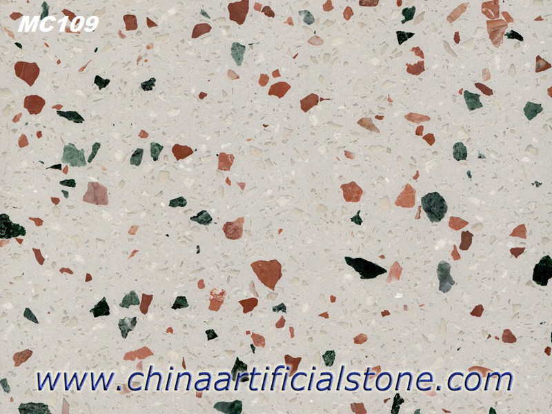 White Multicolor Terrazzo Tiles