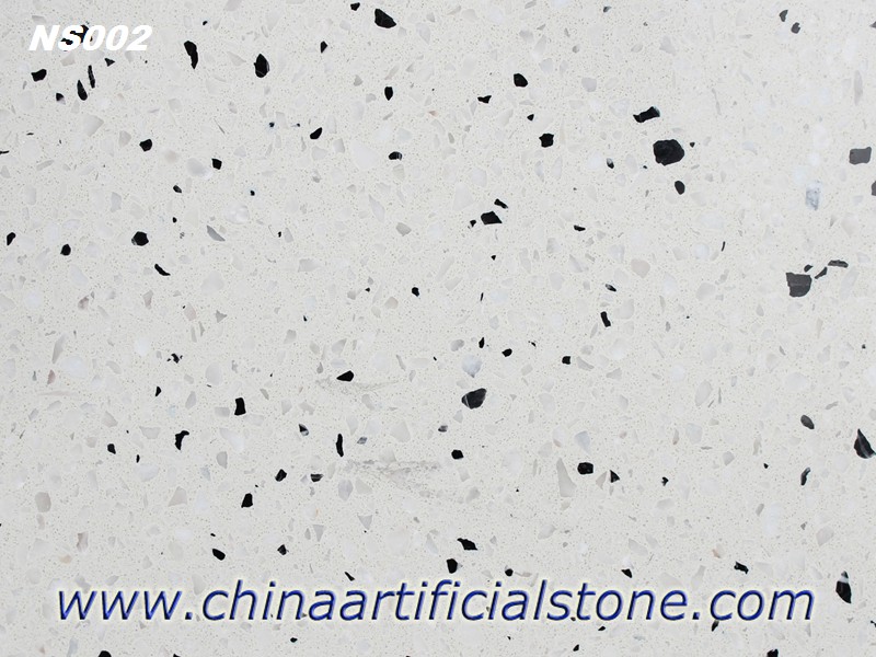 Antislip White Terrazzo Bathroom Tiles