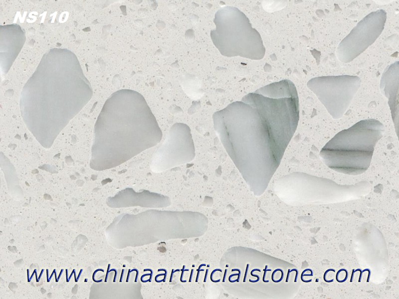 White Cobble Marble Terrazzo