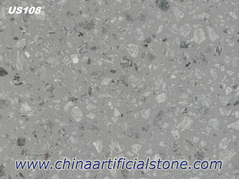 Large Aggregate Grey Terrazzo Stone Floor Tiles