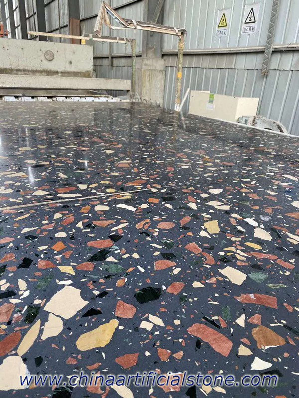 Large Aggregate Terrazzo Slabs for Bench tops