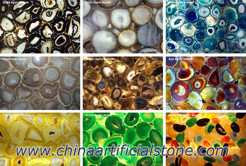 Multi colored store agate