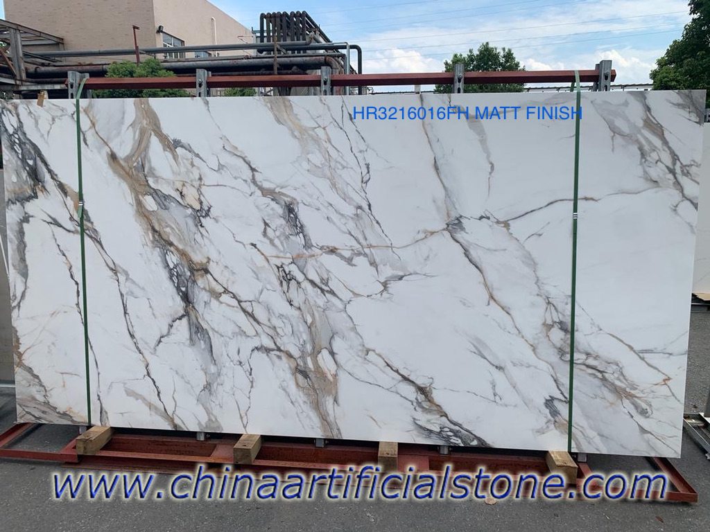 Matt Surface Calacatta Sintered Stone Slabs