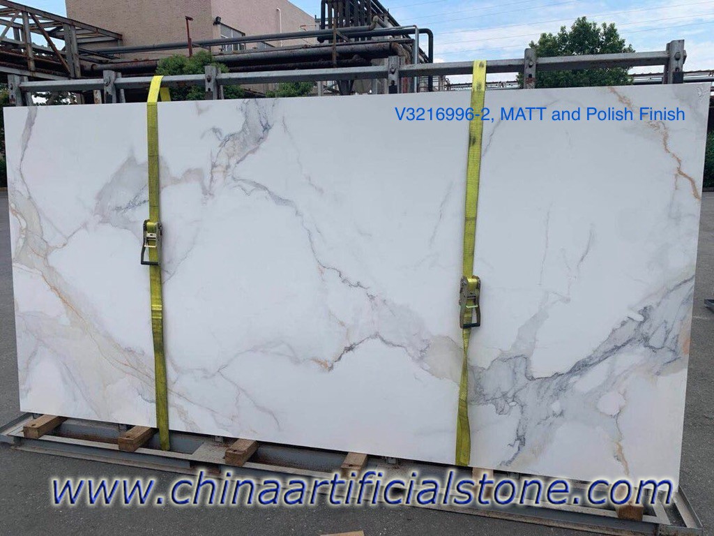 Calacatta Gold Porcelain Slabs 1600x3200x12mm for bench tops