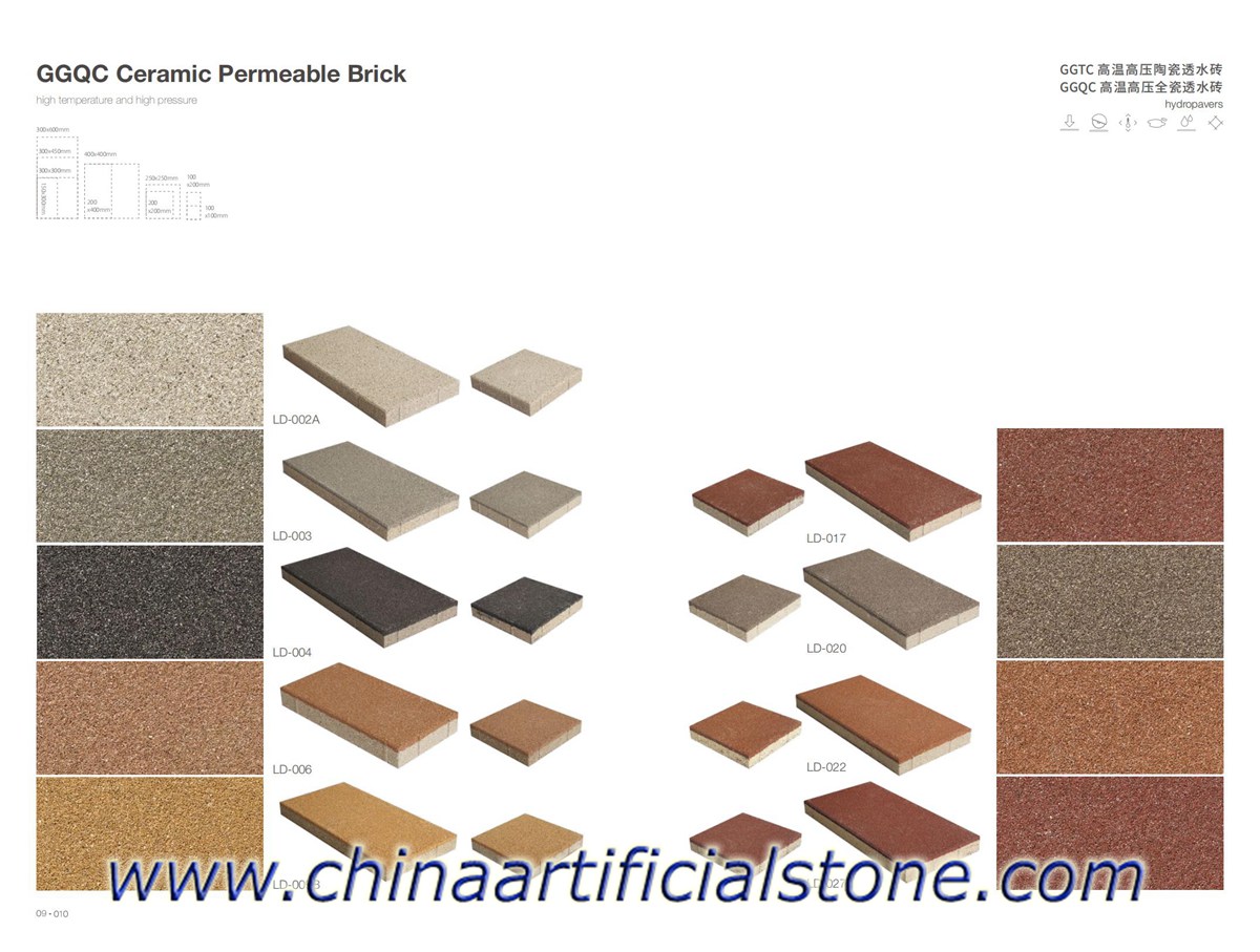 Ceramic water Permeable Brick Tiles