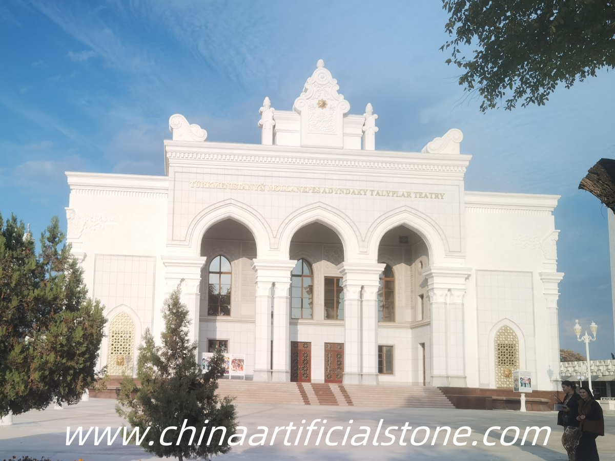 Vietnam Crystal White marble wall cladding project