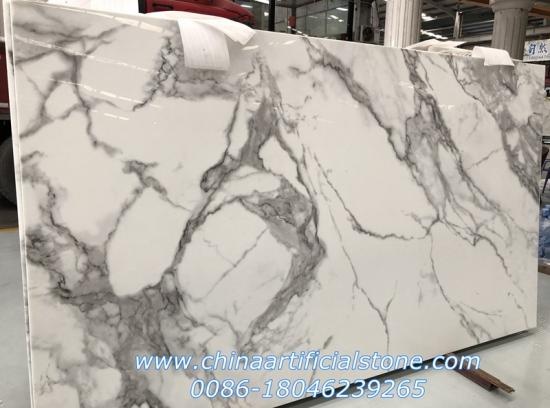 Calacatta White Marble Nano Glass Stone