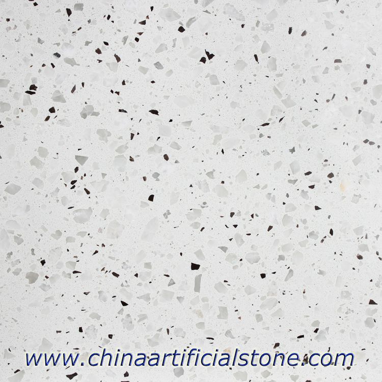 Cement Based White Terrazzo Floor Tiles 