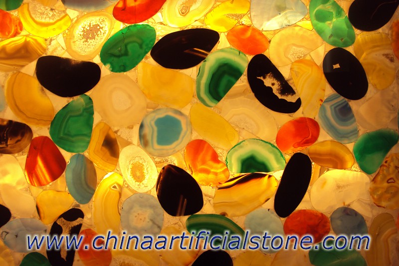 Multicolor Agate Semi Precious Stone Translucent Slabs 
