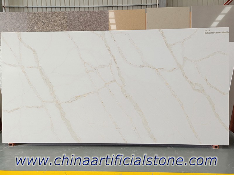 Calacatta Gold Quartz Stone Slabs For Countertops Suppliers