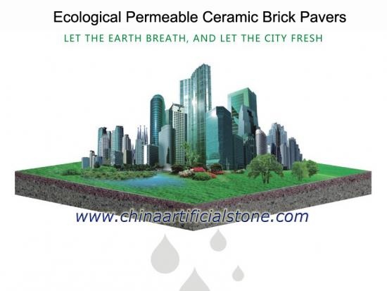 Permeable Ceramic Brick Driveway Pavers