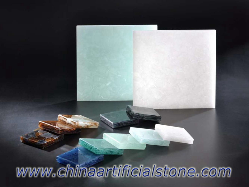 Jade Glass Stone Translucent Recycled Glass Stone Panels 