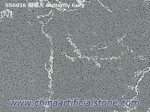 Grey Carrara Grey With White Veins Quartz Slab