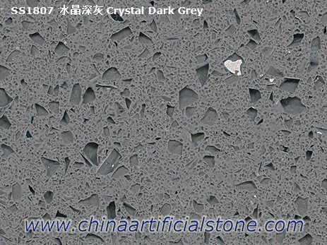 Dark Grey Starlight Quartz Stone Slabs for Worktops 