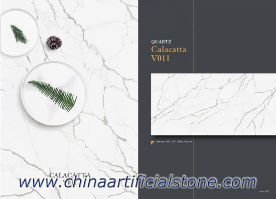 Calacatta Laza Quartz Stone Slab