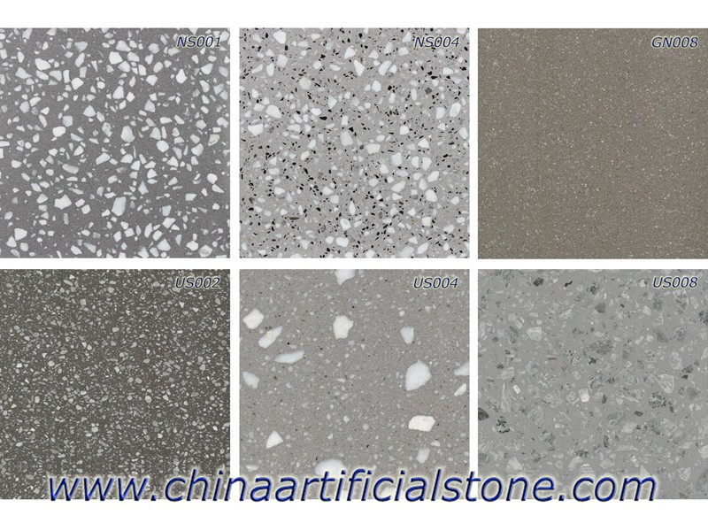 Grey Cement Terrazzo Floor Tiles 