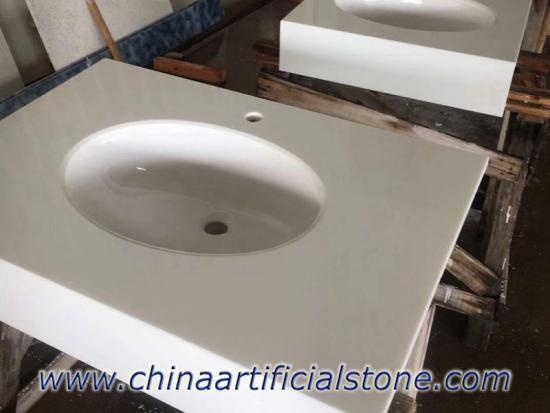 Nanoglass White Marble Vanity Tops