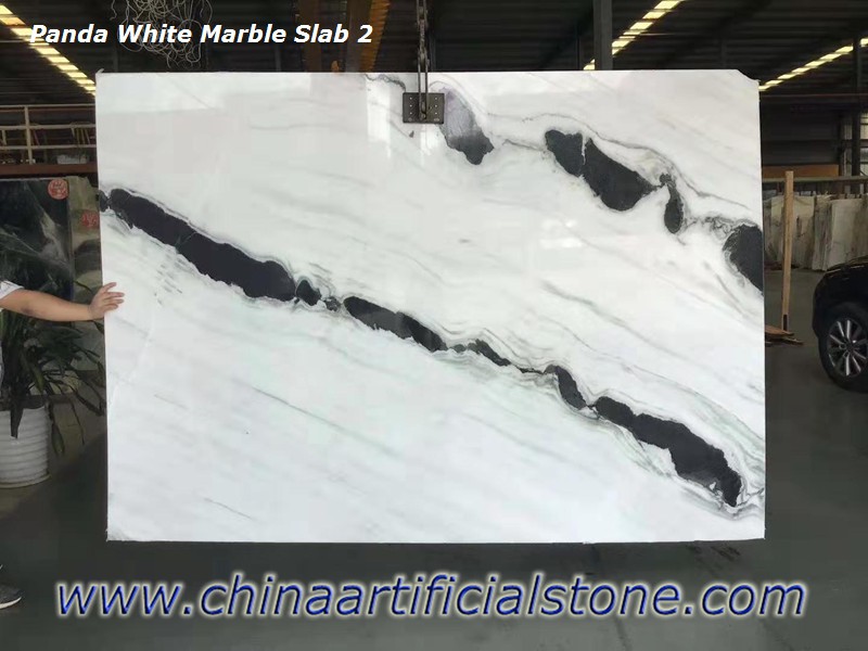 China Panda White Marble Book Match Slabs 