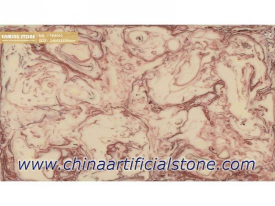 China Top Red Faux Onyx Artificial Onyx Slabs TR8002 Factory