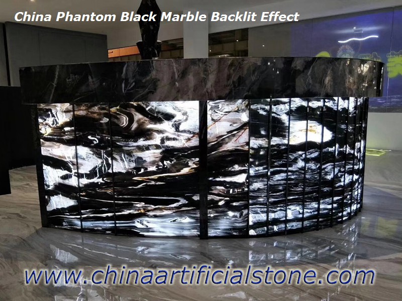 China Phantom Black Marble Slabs 