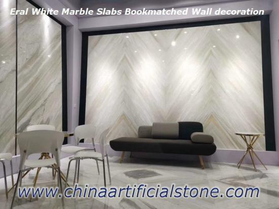 Italy Earl White Blue Marble Slab Book Matched Tile