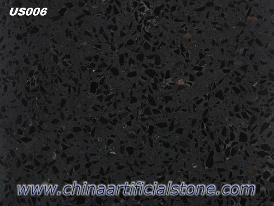 Pure Black Cement Terrazzo Flooring Paver Tiles
