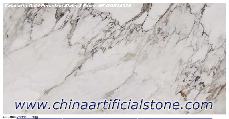 6mm Calacatta Gold Porcelain Slabs 120x240cm for Wall Background 