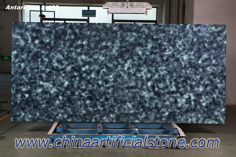 Bio Glass Slabs for Countertops and Backlit Wall 