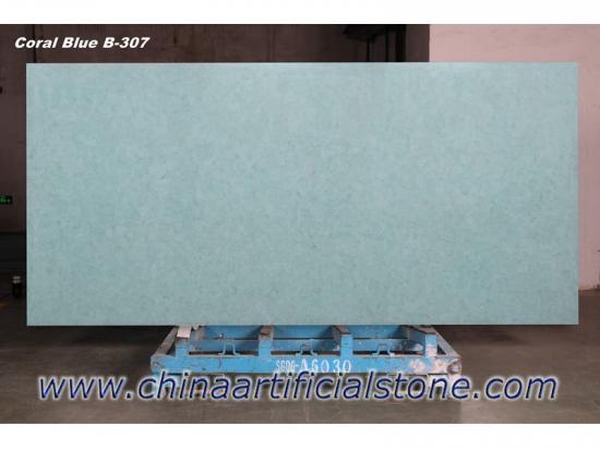 Coral Blue Jade Glass Glass2 Sea Glass Slabs for Countertops