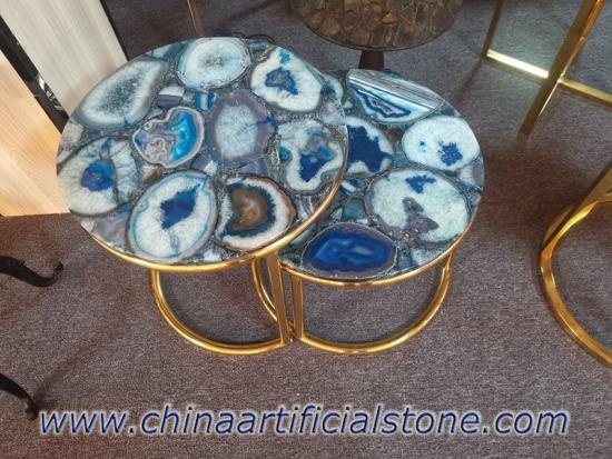 Blue Agate Round Table Furnitures