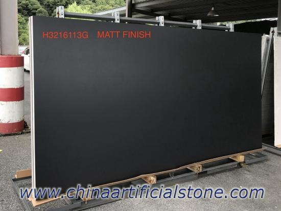 Pure Black Porcelain Slabs 3200x1600mm Matt Surface