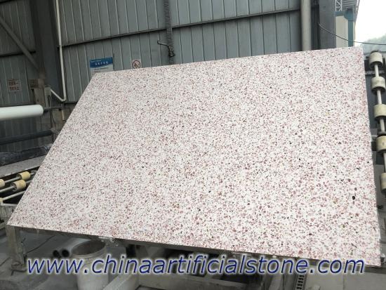China 18mm Pink Terrazzo Slabs 2700x1800